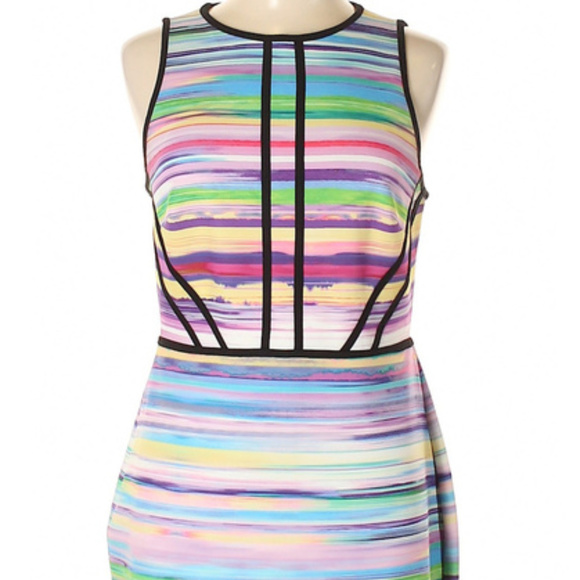 bebe Dresses & Skirts - 💋 BEBE multicolored sheath dress LARGE L new RARE 💋